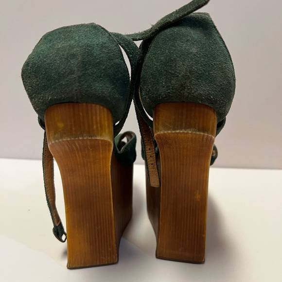 Vtg. Jeffrey Campbell Str8up Wooden Platform Wedges - Picture 4 of 6